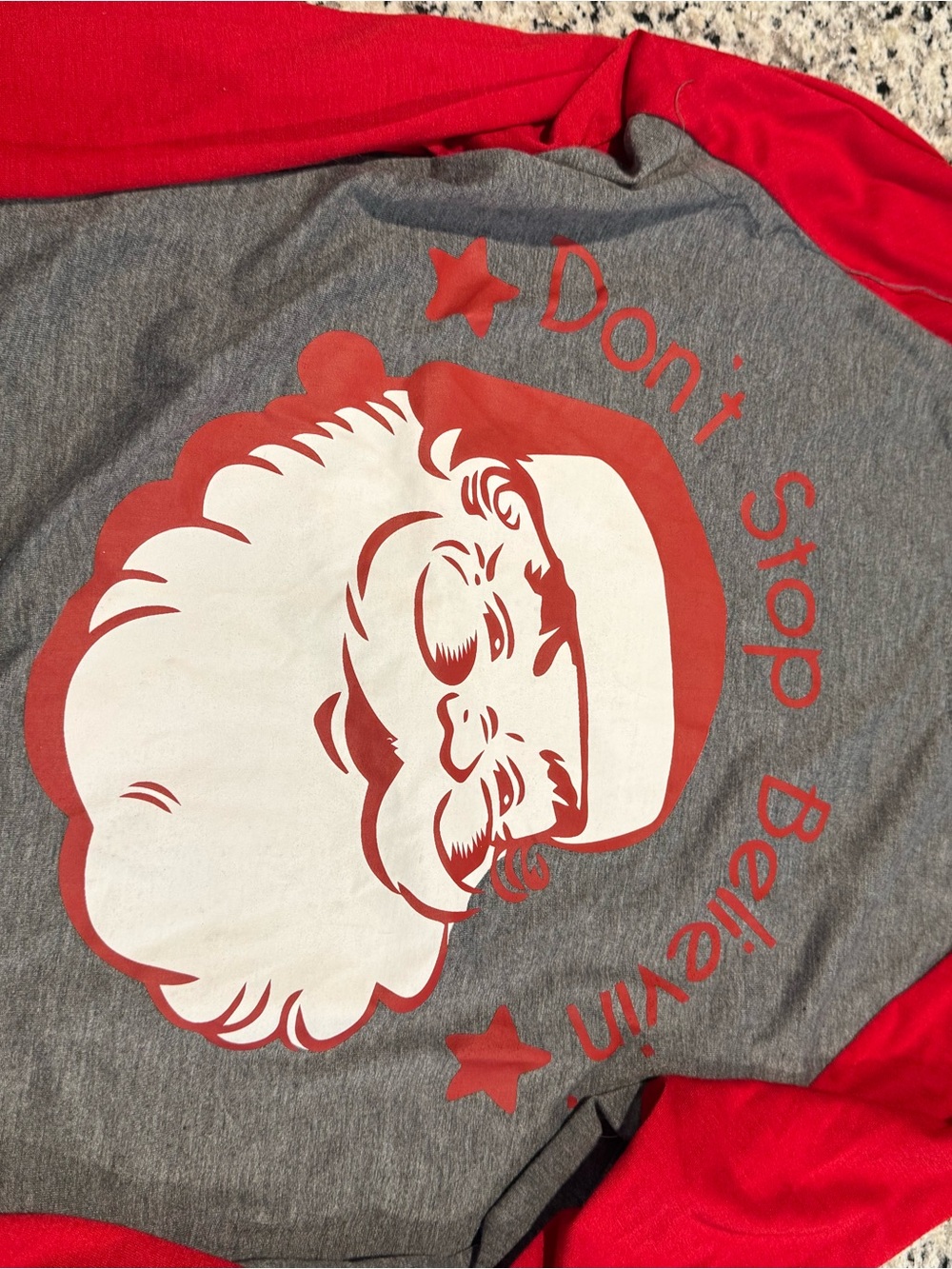 PatPat Gray & Red Santa Graphic Raglan Hoodie